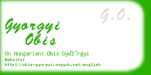 gyorgyi obis business card